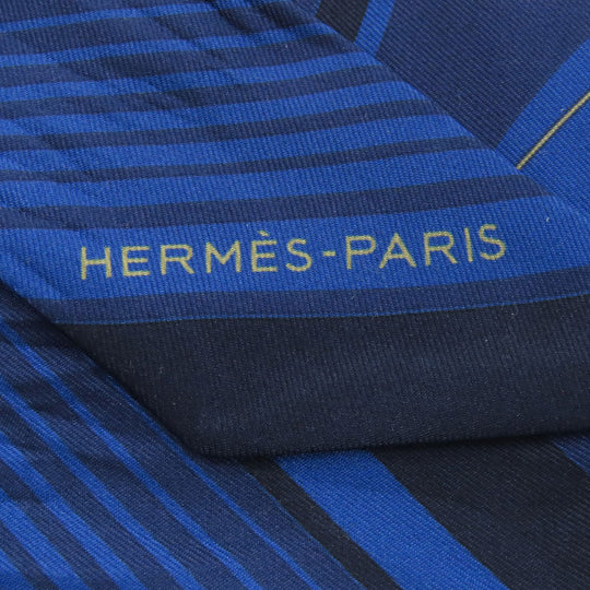 HERMES scarf silk Navy Twilly