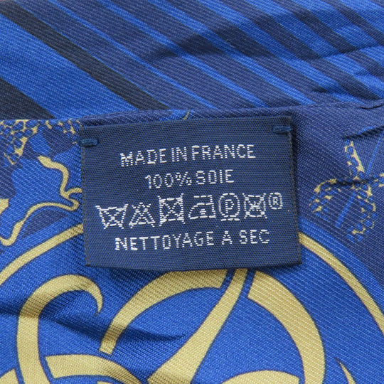HERMES scarf silk Navy Twilly