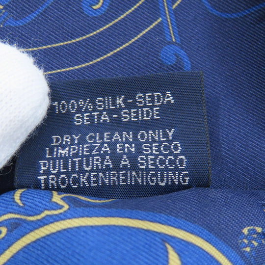 HERMES scarf silk Navy Twilly