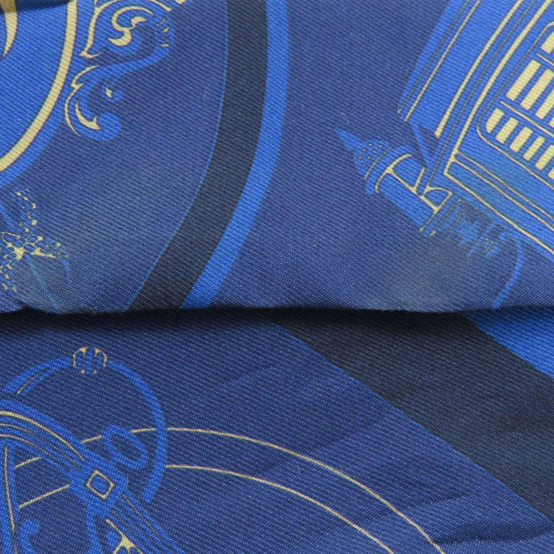 HERMES scarf silk Navy Twilly