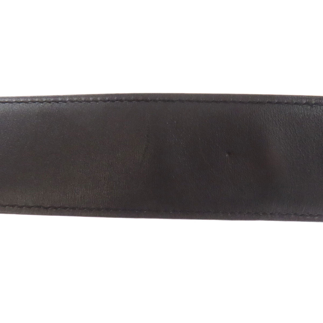 HERMES belt Box scarf black H Belt Silver Metal