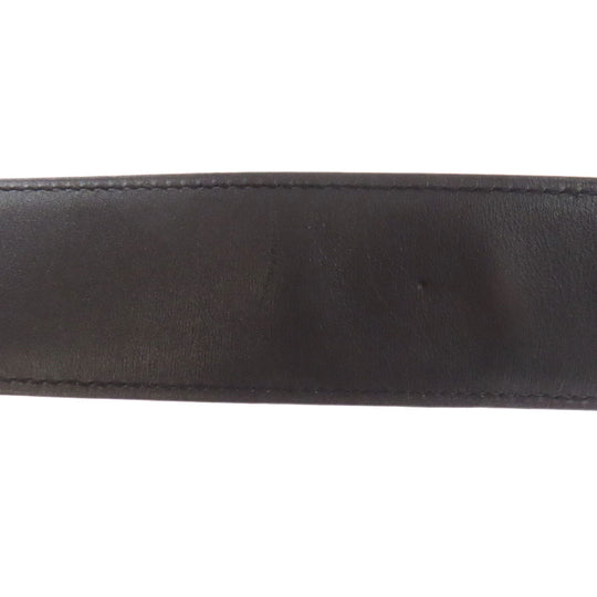 HERMES belt Box scarf black H Belt Silver Metal