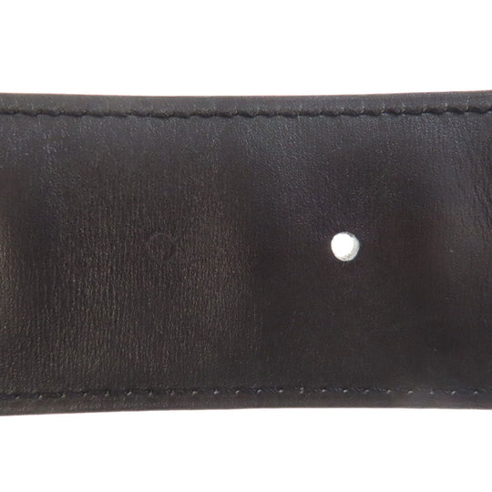 HERMES belt Box scarf black H Belt Silver Metal