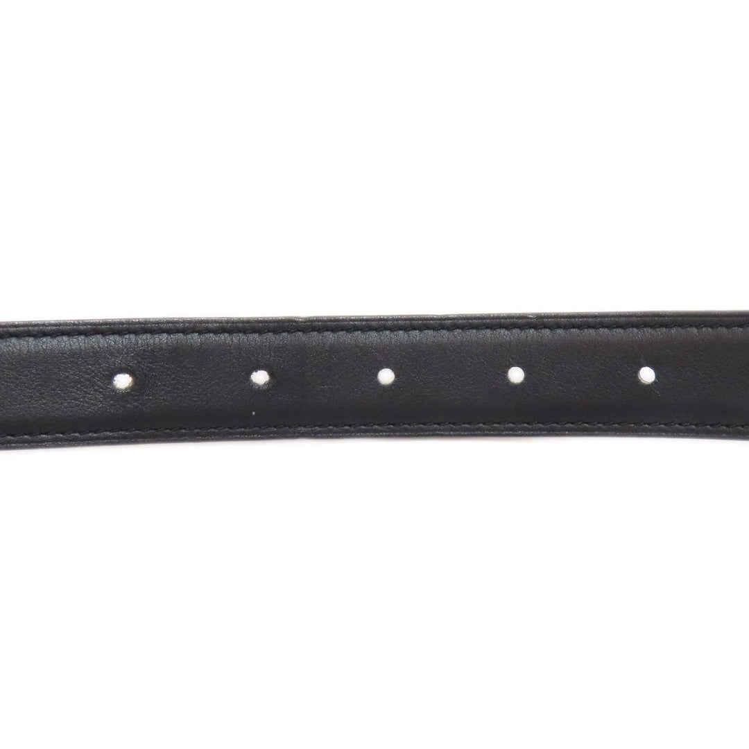 HERMES belt Calfskin Brown H Belt Gold Metal