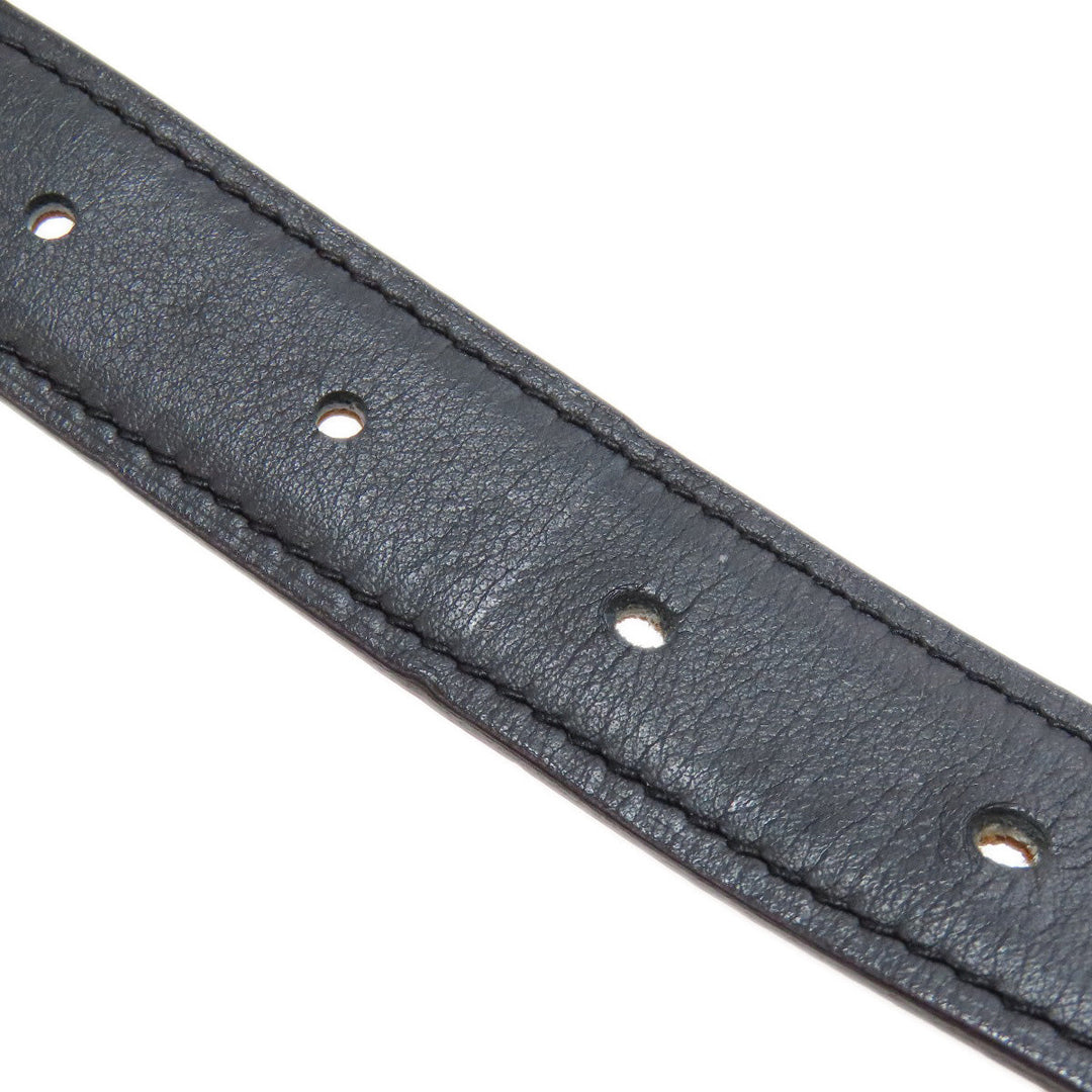 HERMES belt Calfskin Brown H Belt Gold Metal