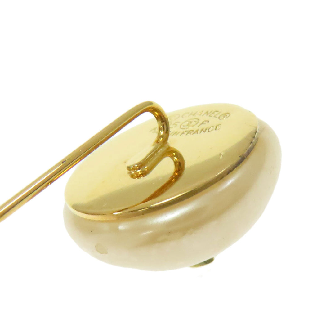 CHANEL Brooch metallic gold Pin Brooch COCO Mark