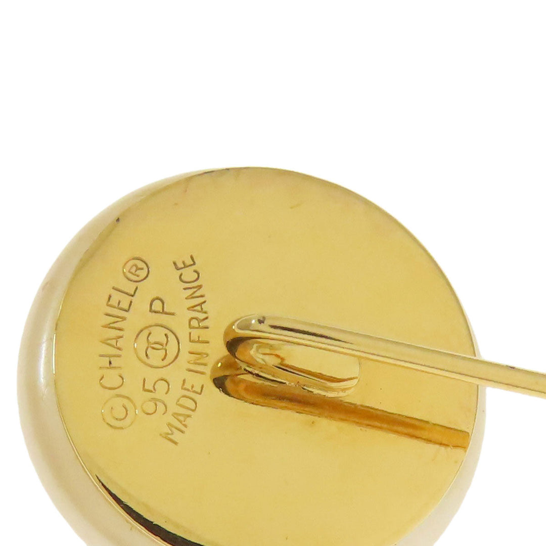 CHANEL Brooch metallic gold Pin Brooch COCO Mark