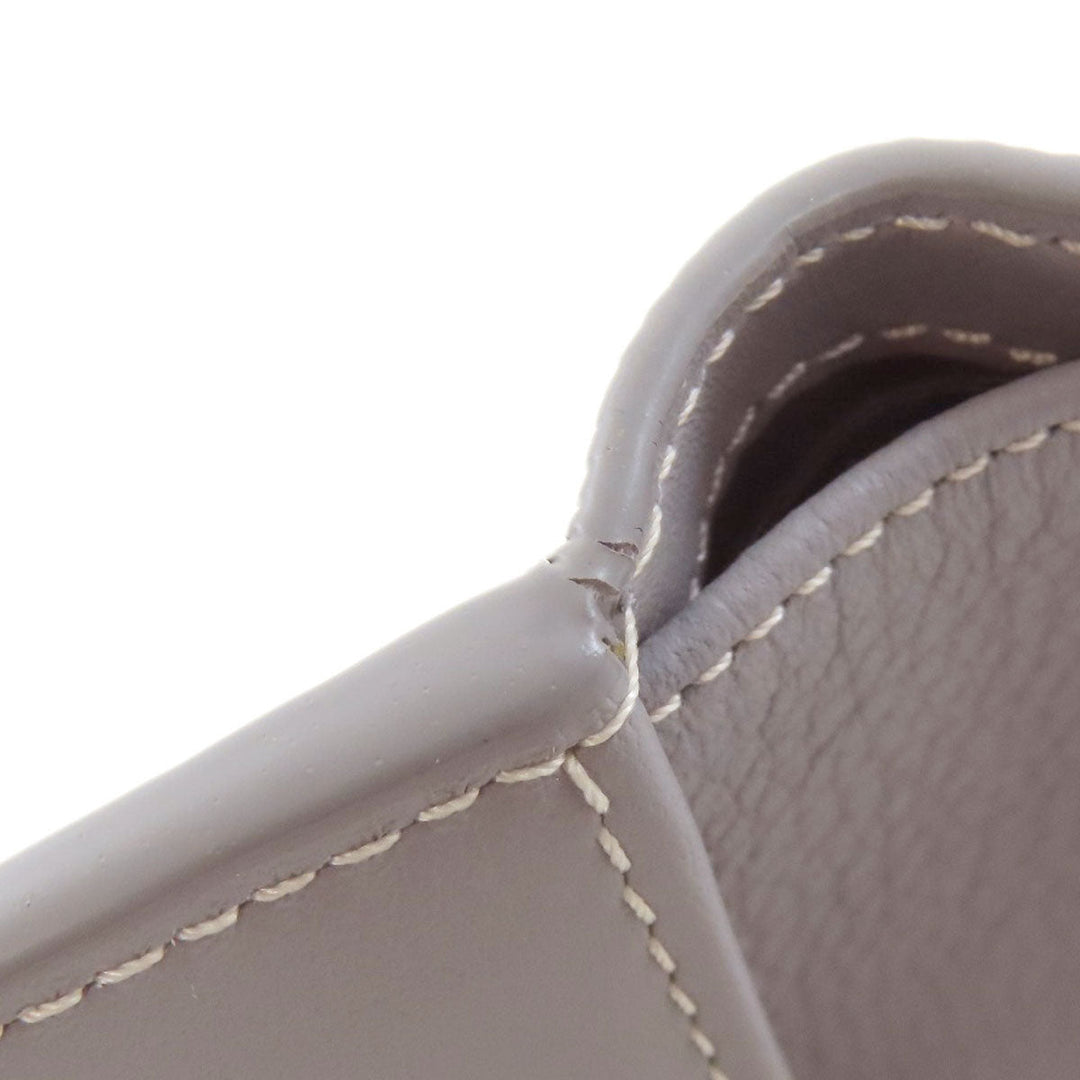 Christian Dior Bifold Wallet leather gray logo Women Used Authentic