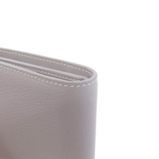 Christian Dior Bifold Wallet leather gray logo Women Used Authentic