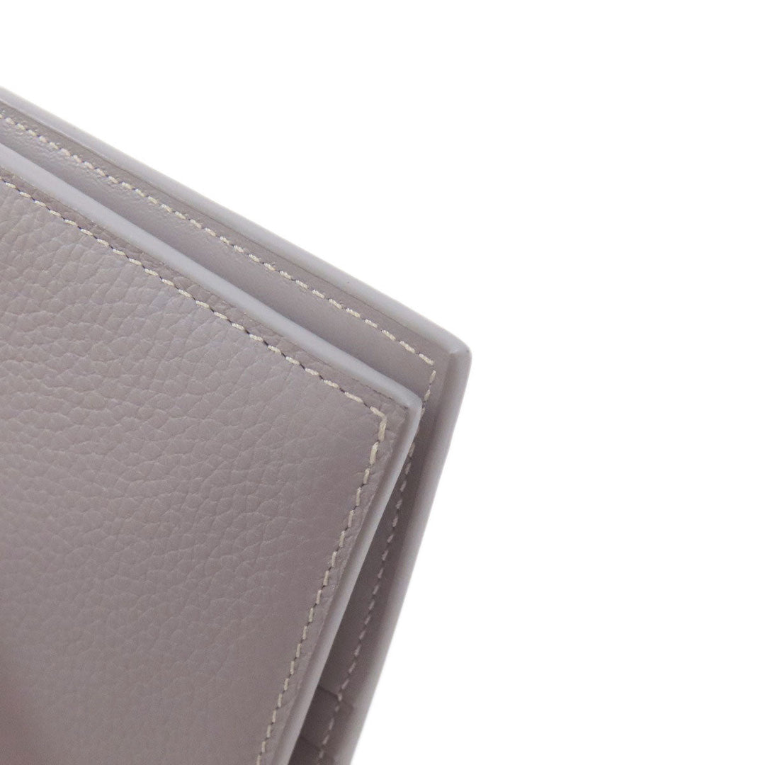 Christian Dior Bifold Wallet leather gray logo Women Used Authentic