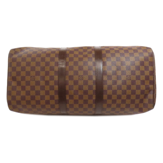 LOUIS VUITTON Boston Duffel bag N41427 Damier canvas Brown Keepall 50 Women Used Authentic