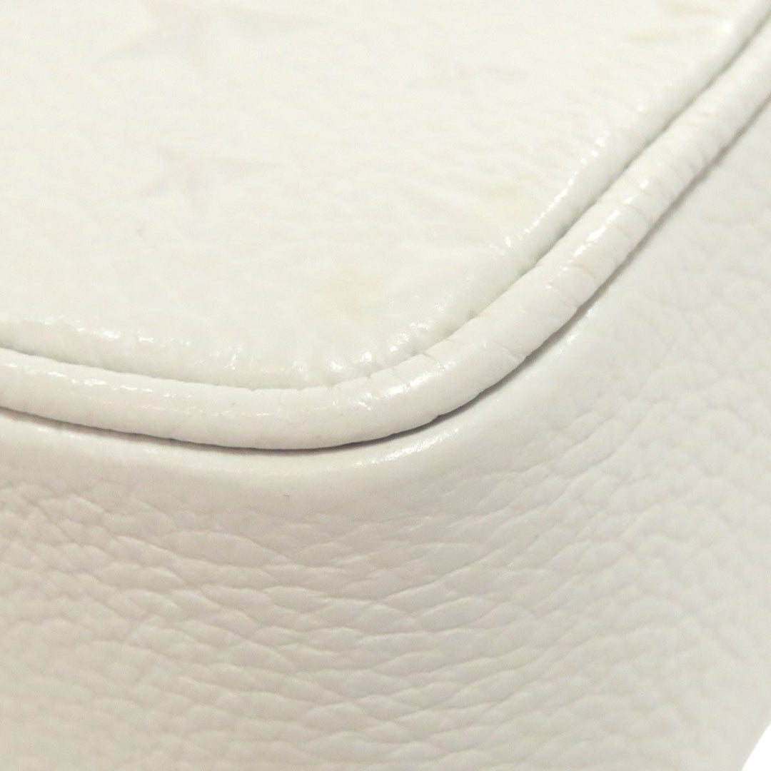 JIMMY CHOO Shoulder Bag leather white Kimmy Camera Star Emboss Women Used Authentic
