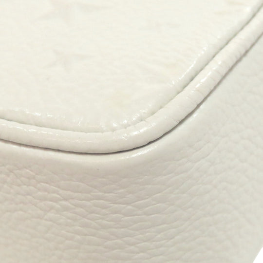 JIMMY CHOO Shoulder Bag leather white Kimmy Camera Star Emboss Women Used Authentic