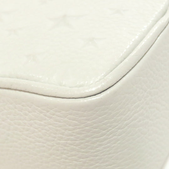 JIMMY CHOO Shoulder Bag leather white Kimmy Camera Star Emboss Women Used Authentic