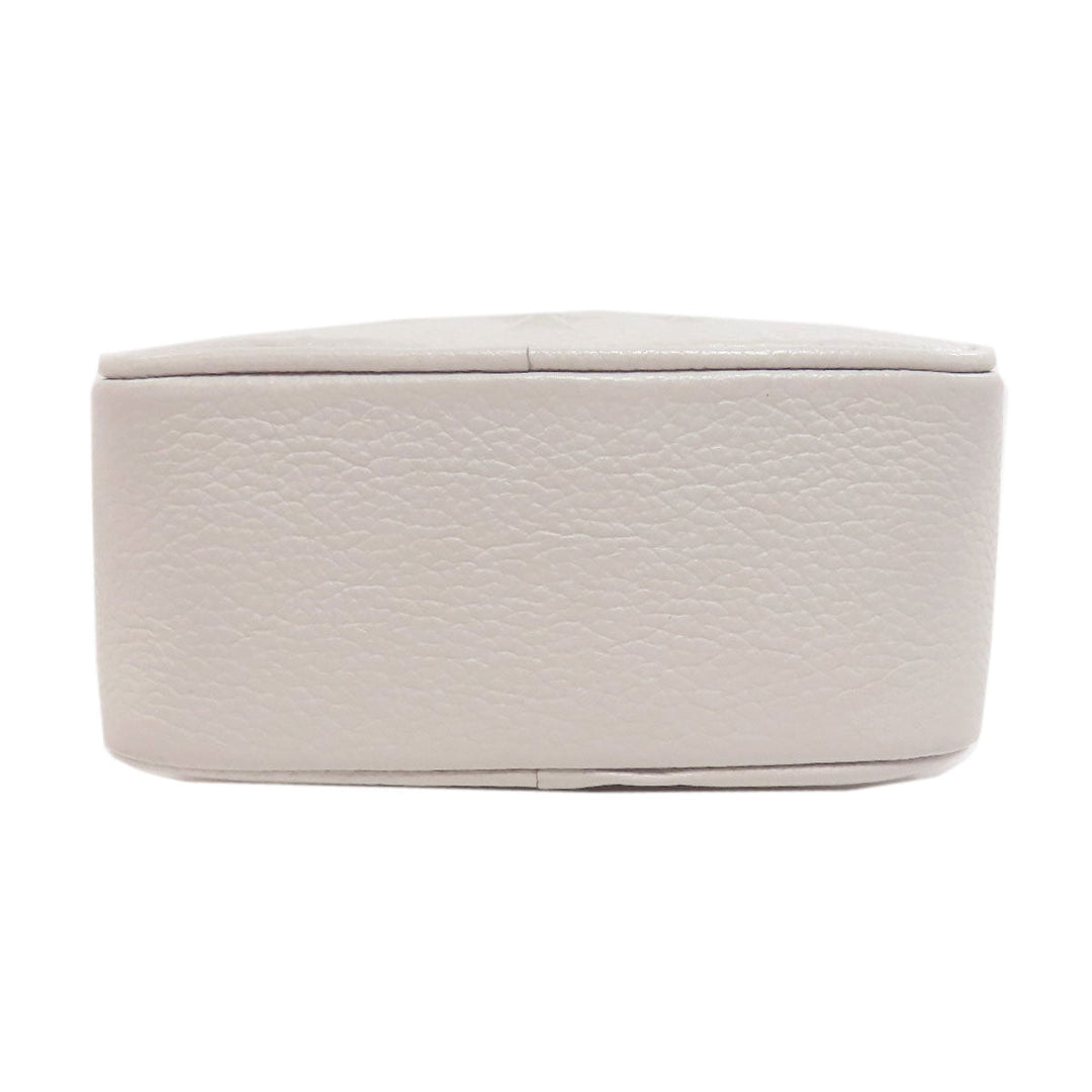 JIMMY CHOO Shoulder Bag leather white Kimmy Camera Star Emboss Women Used Authentic