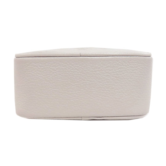 JIMMY CHOO Shoulder Bag leather white Kimmy Camera Star Emboss Women Used Authentic
