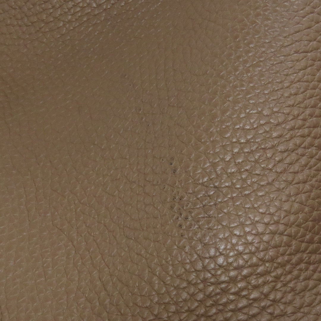 HERMES Handbag Taurillon Clemence beige Picotin Lock MM Etoupe Gold Metal