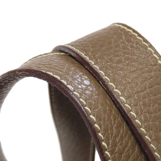 HERMES Handbag Taurillon Clemence beige Picotin Lock MM Etoupe Gold Metal