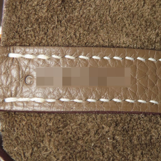HERMES Handbag Taurillon Clemence beige Picotin Lock MM Etoupe Gold Metal
