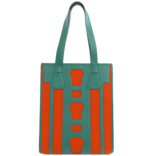HERMES Tote Bag canvas Orange Petite Ash Belle