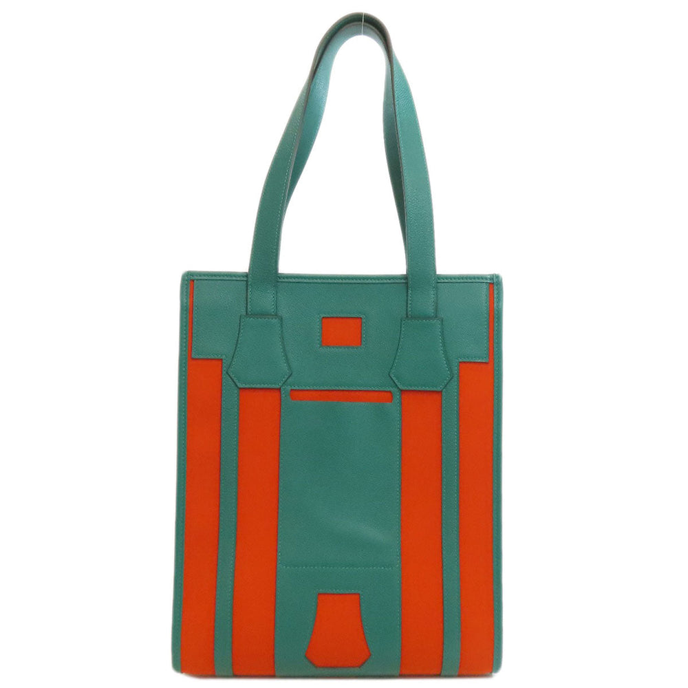 HERMES Tote Bag canvas Orange Petite Ash Belle