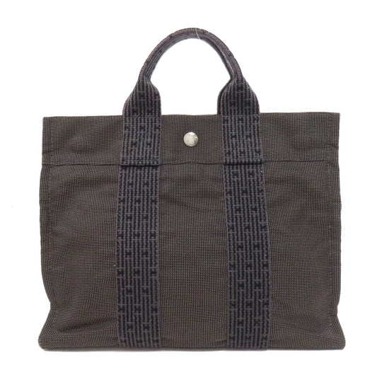 HERMES Handbag canvas gray Her LinePM