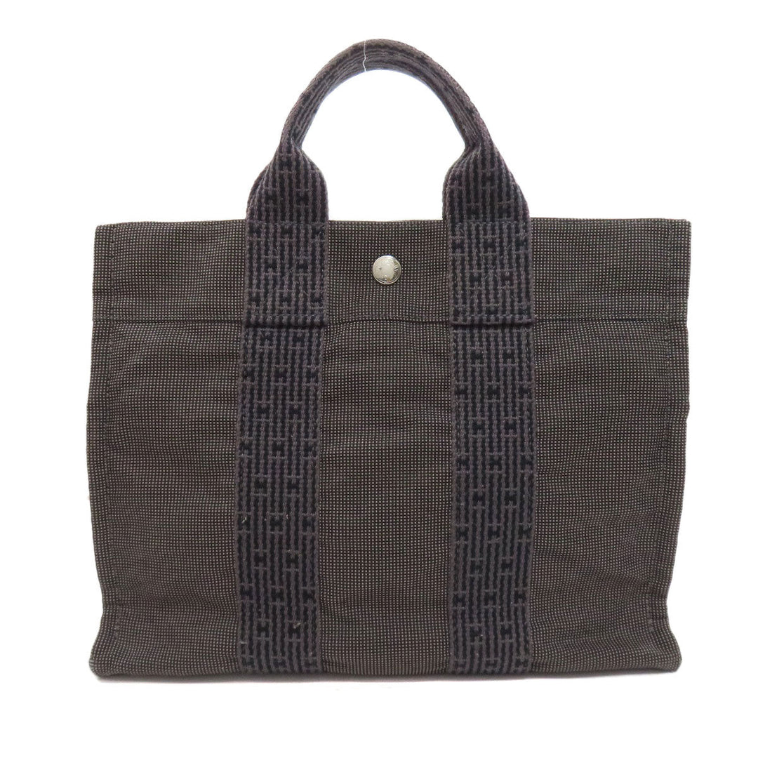 HERMES Handbag canvas gray Her LinePM