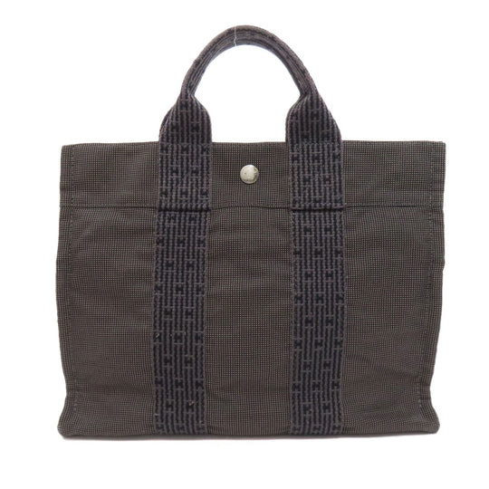 HERMES Handbag canvas gray Her LinePM