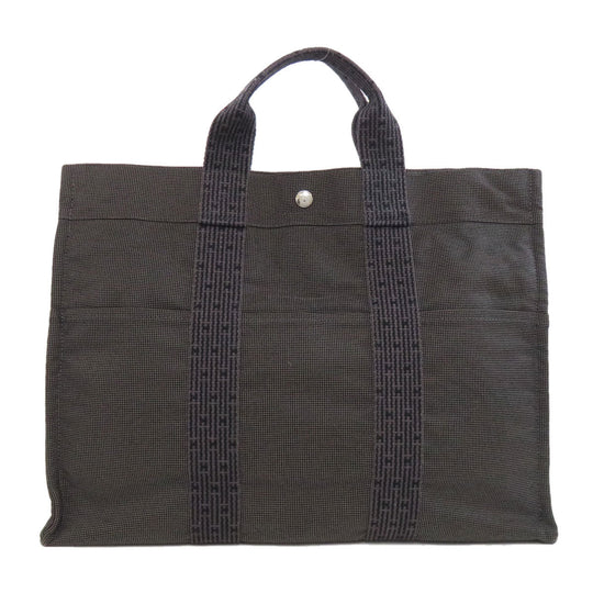 HERMES Handbag canvas gray Her LineMM Women Used Authentic