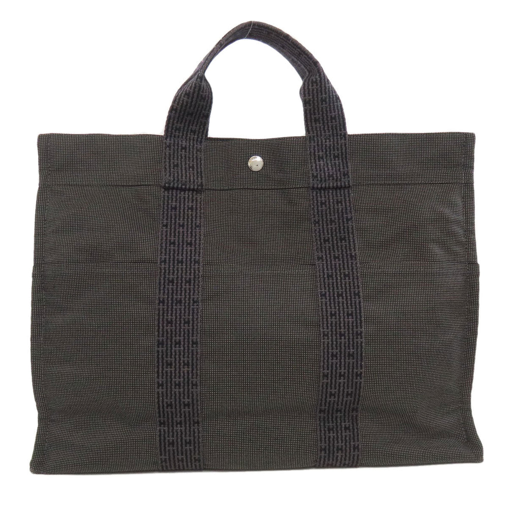 HERMES Handbag canvas gray Her LineMM Women Used Authentic