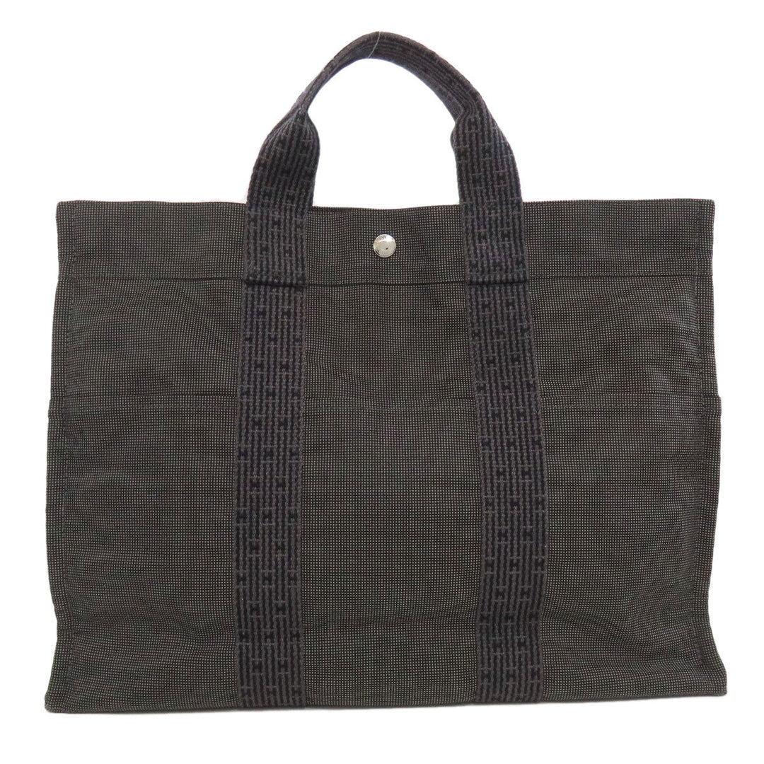 HERMES Handbag canvas gray Her LineMM Women Used Authentic