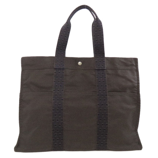 HERMES Handbag canvas gray Her LineGM Women Used Authentic