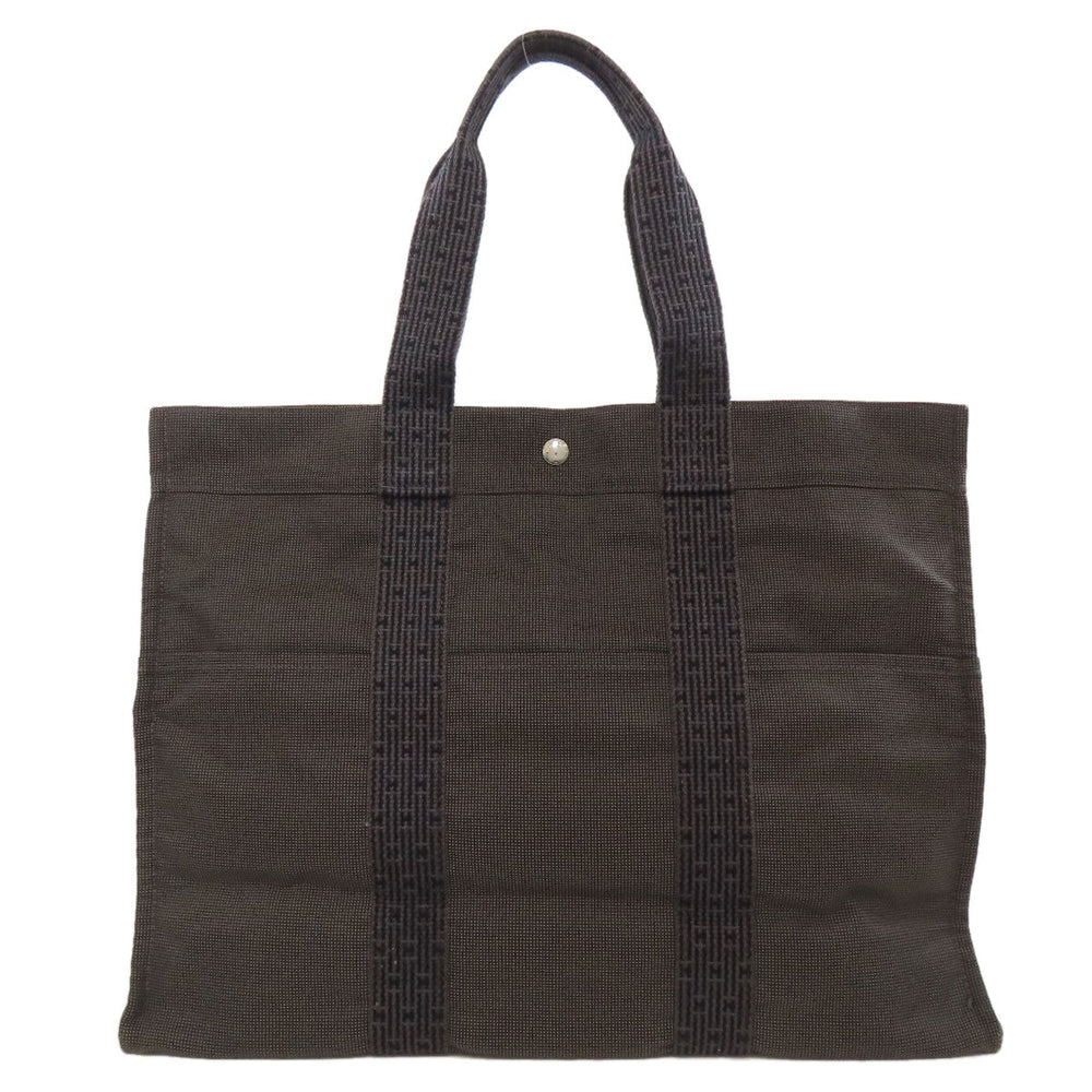 HERMES Handbag canvas gray Her LineGM Women Used Authentic