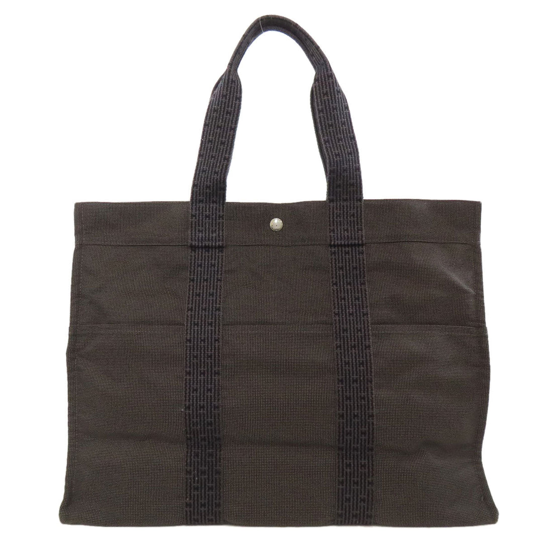 HERMES Handbag canvas gray Her LineGM Women Used Authentic