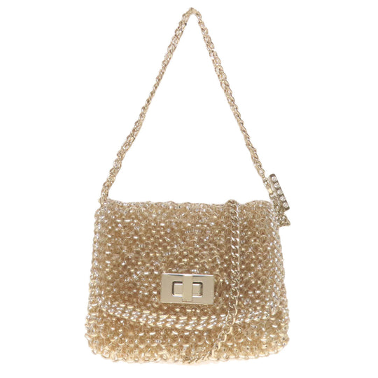 ANTEPRIMA Shoulder Bag PVC gold Mini Wire Bag Women Used Authentic