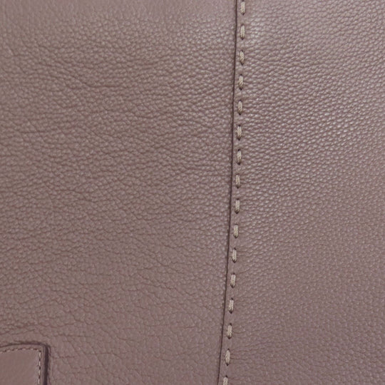 Tory Burch Tote Bag leather gray logo Women Used Authentic