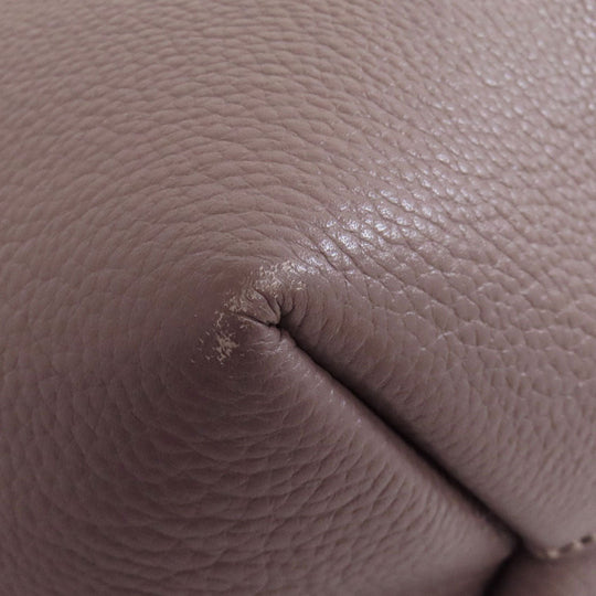 Tory Burch Tote Bag leather gray logo Women Used Authentic