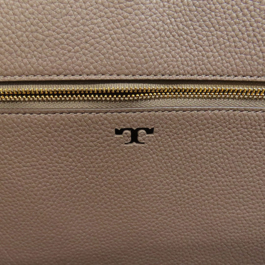 Tory Burch Tote Bag leather gray logo Women Used Authentic