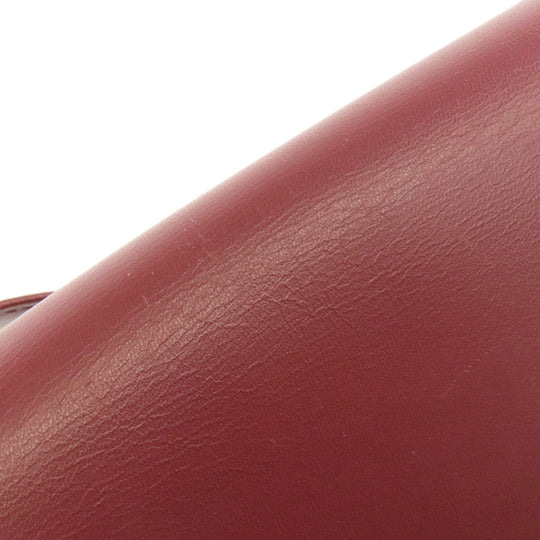 CARTIER Shoulder Bag Calfskin Red Must Line