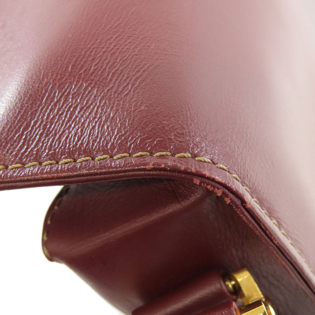 CARTIER Shoulder Bag Calfskin Red Must Line