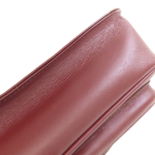 CARTIER Shoulder Bag Calfskin Red Must Line