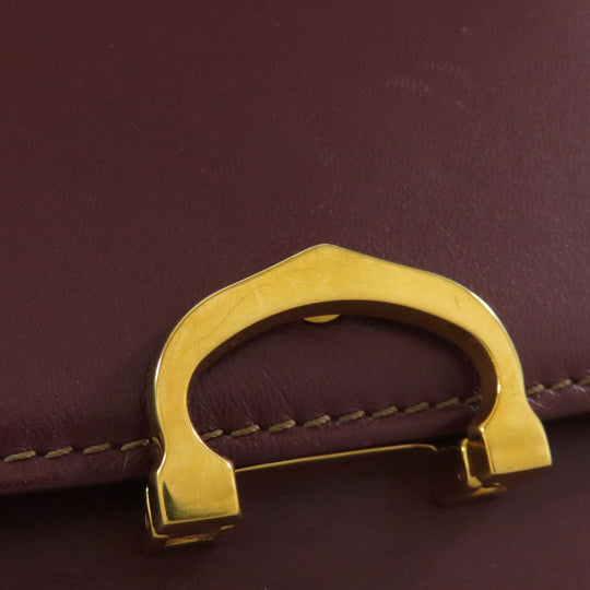 CARTIER Shoulder Bag Calfskin Red Must Line
