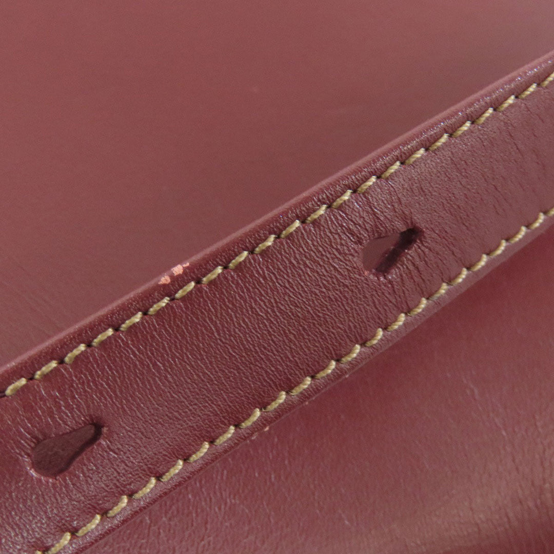 CARTIER Shoulder Bag Calfskin Red Must Line