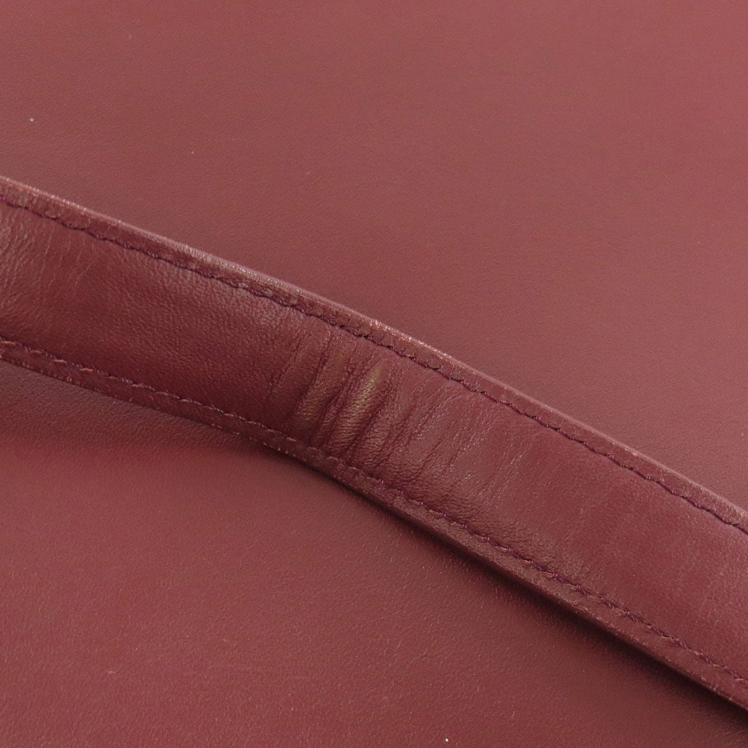CARTIER Shoulder Bag Calfskin Red Must Line