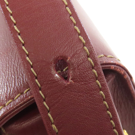 CARTIER Shoulder Bag Calfskin Red Must Line