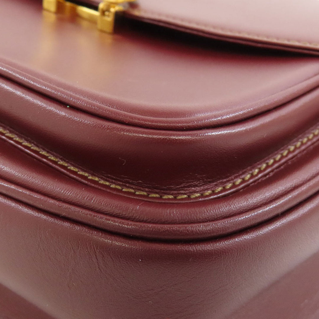 CARTIER Shoulder Bag Calfskin Red Must Line