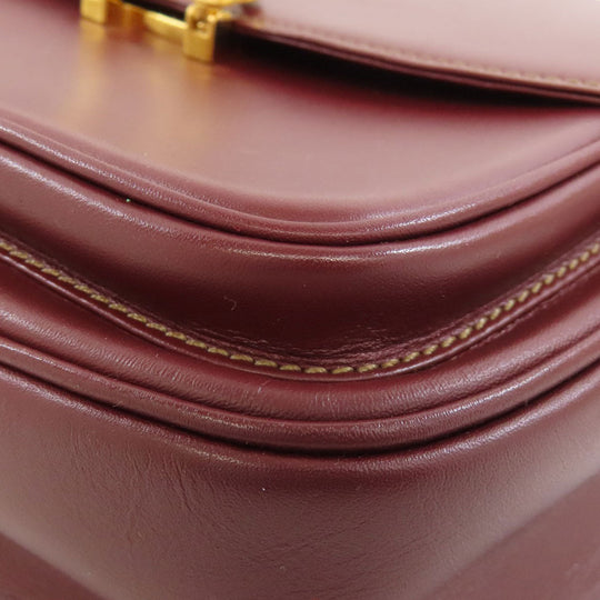 CARTIER Shoulder Bag Calfskin Red Must Line