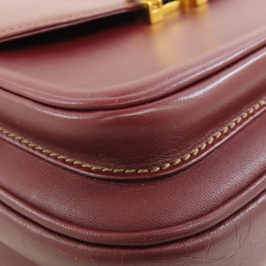 CARTIER Shoulder Bag Calfskin Red Must Line