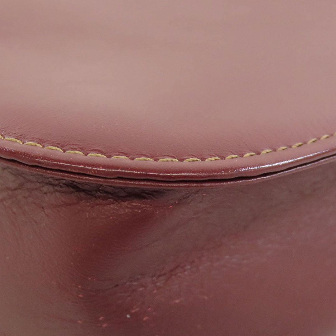 CARTIER Shoulder Bag Calfskin Red Must Line