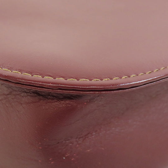 CARTIER Shoulder Bag Calfskin Red Must Line
